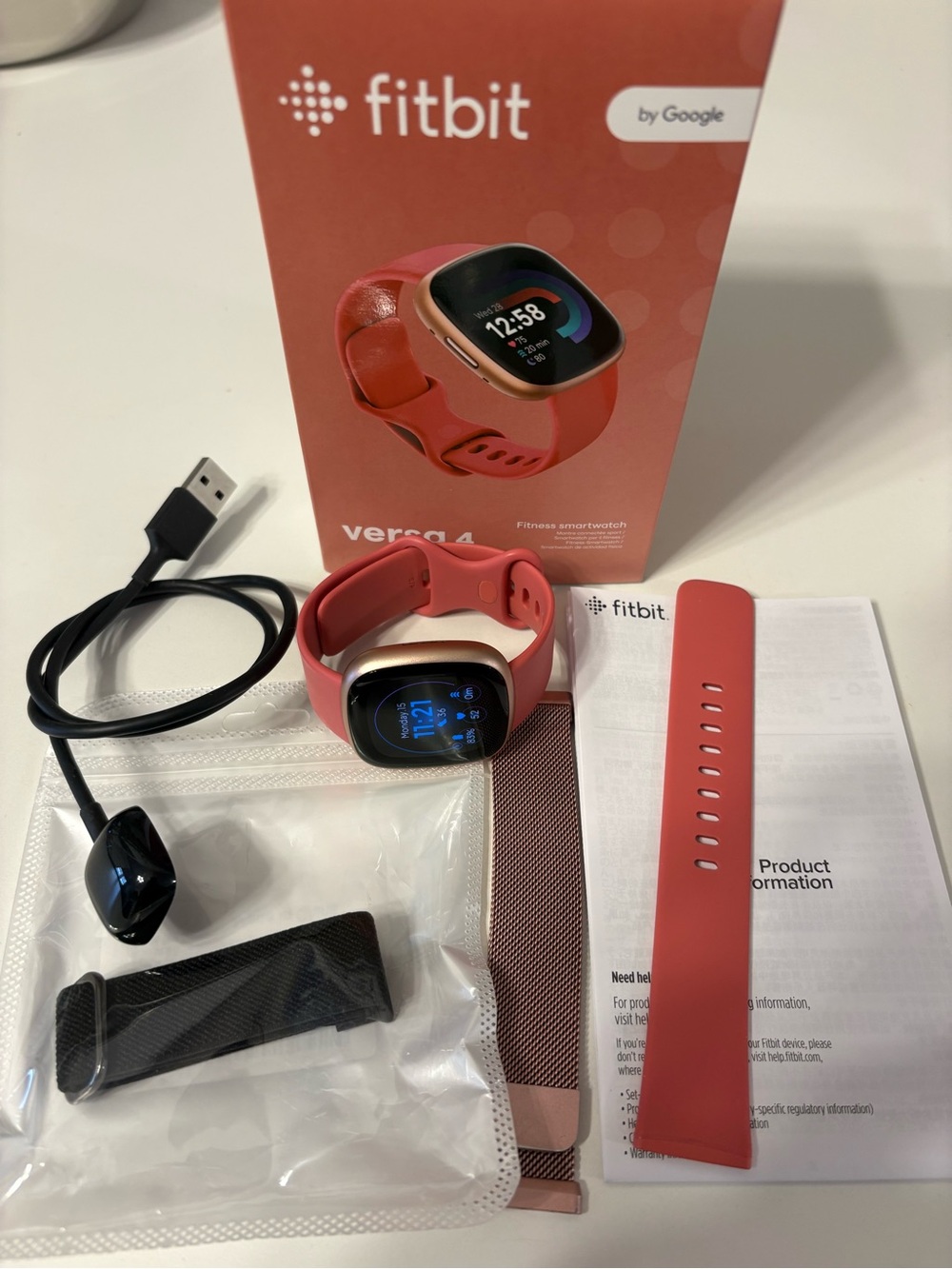 Fitbit Versa 4 Smartwatch - Rose Gold